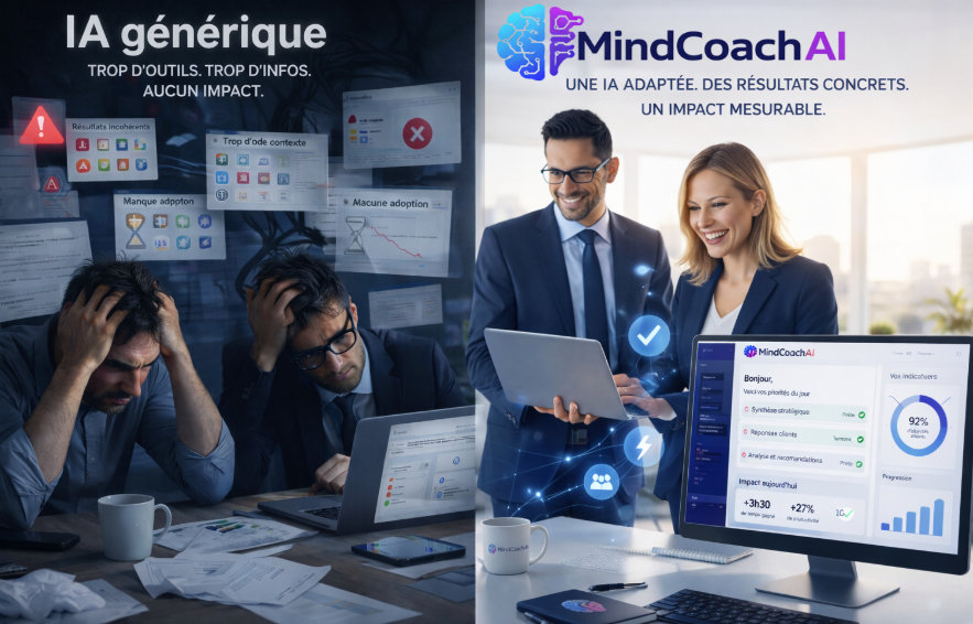 IA générique face à une IA adaptée avec MindCoachAI